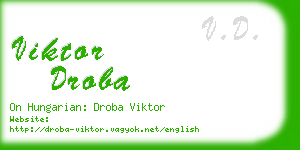 viktor droba business card